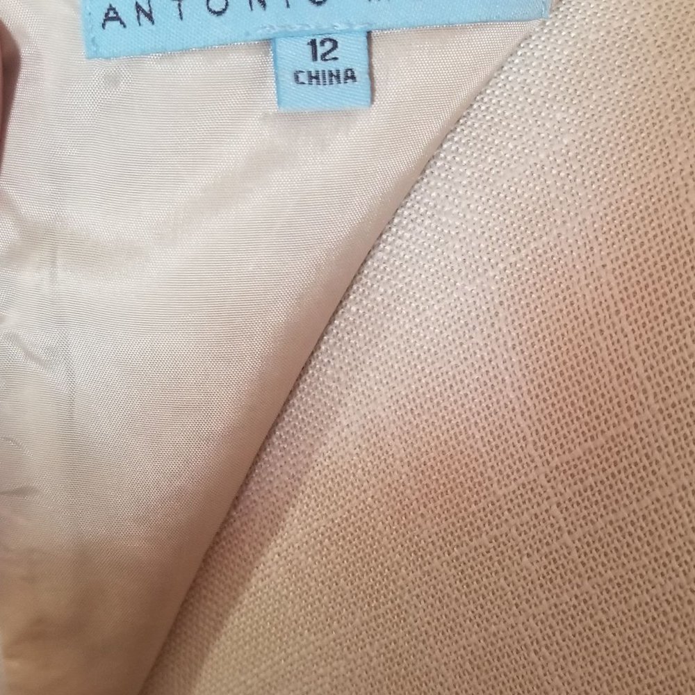Antonio Melani Dress Cream & Gold Size Size 12 - Picture 5 of 12